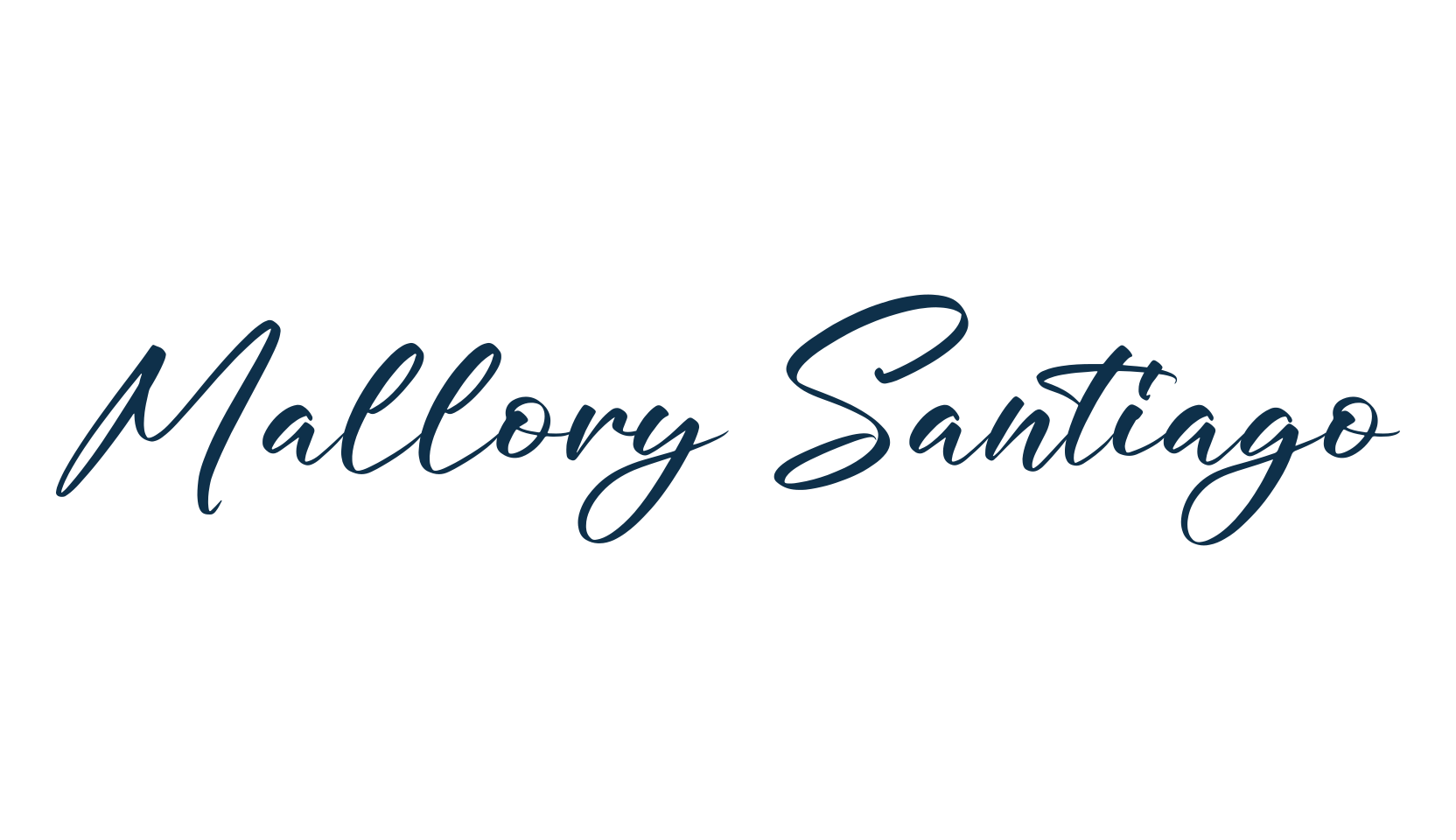 Mallory Santiago, handwriting font preview