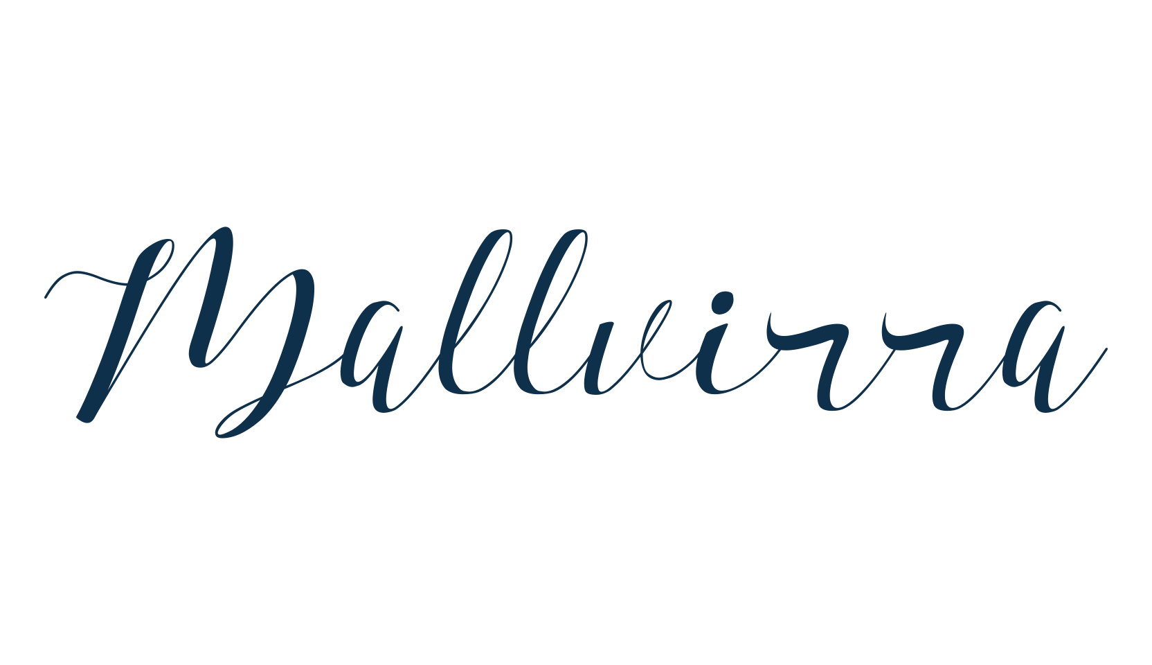 Mallvirra, script calligraphy fancy decorative font preview