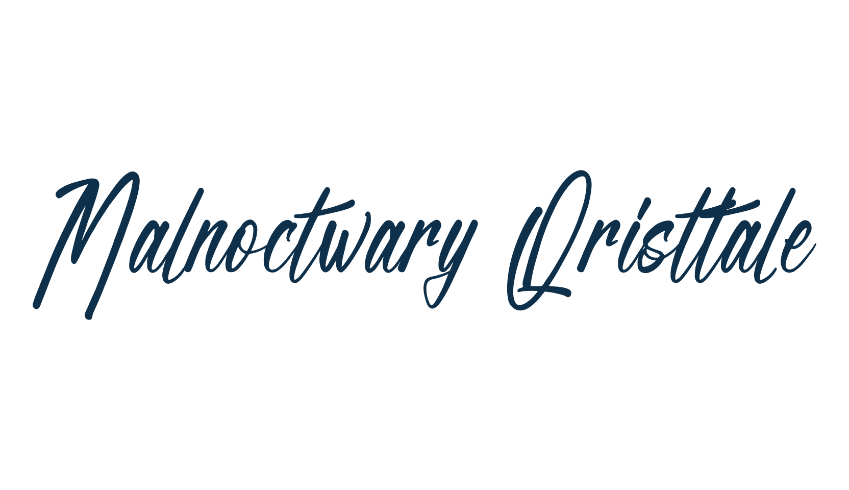 Malnoctwary Qristtale, script handwritten fancy decorative calligraphy font preview