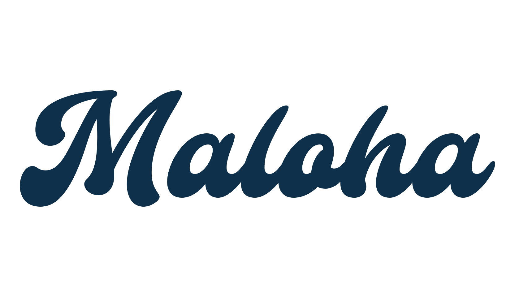 Maloha, fancy old school decorative script calligraphy font preview