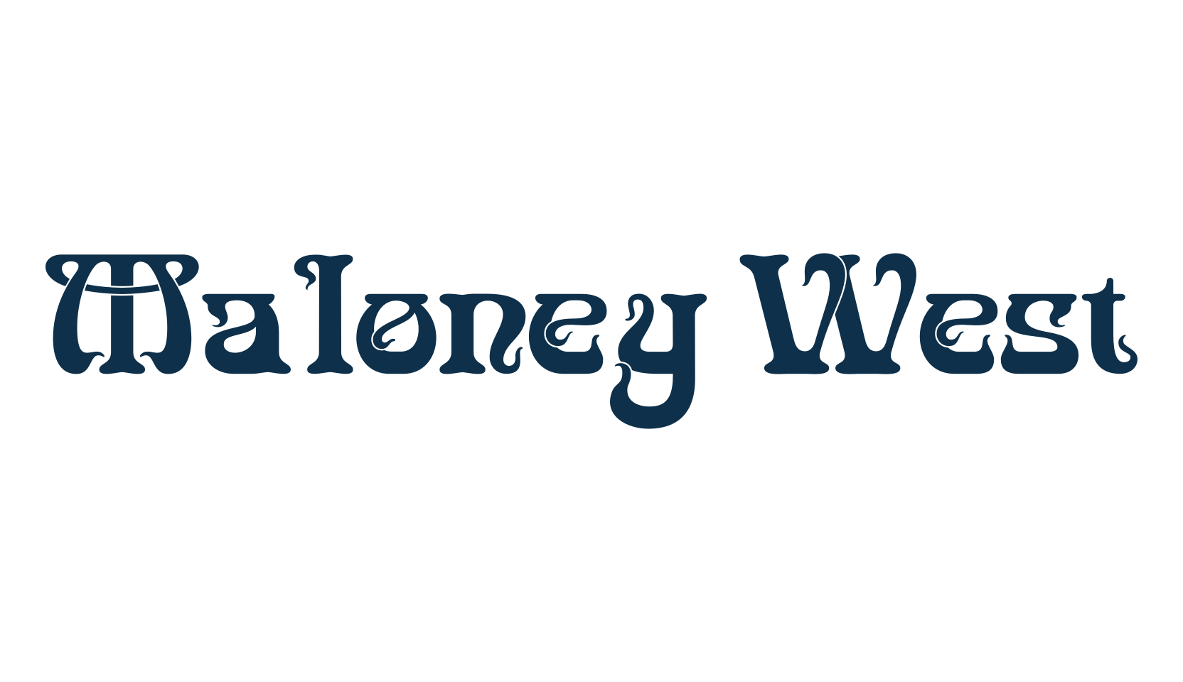 Maloney West, fancy retro decorative font preview