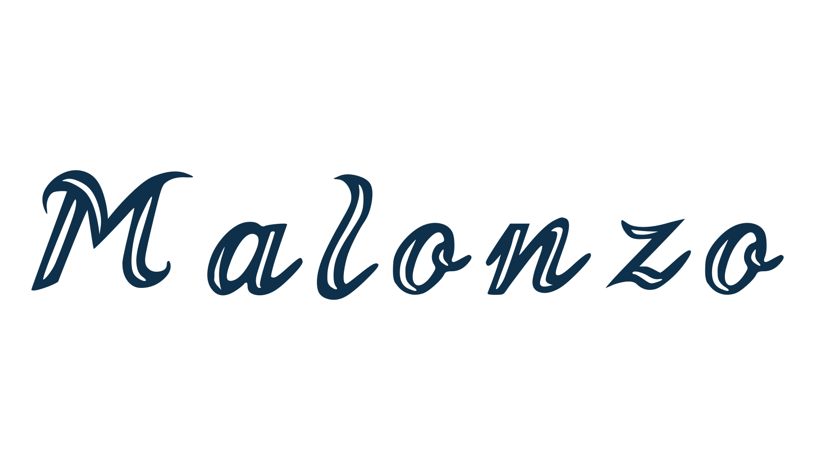 Malonzo, fancy various decorative script calligraphy font preview