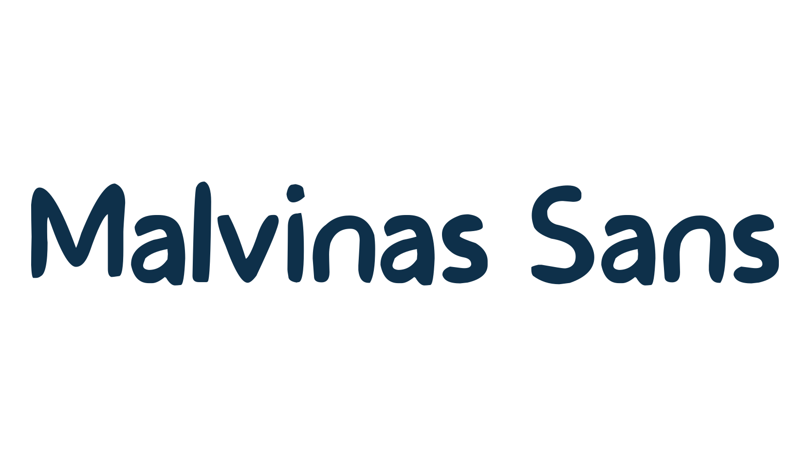 Malvinas Sans, cartoon font preview