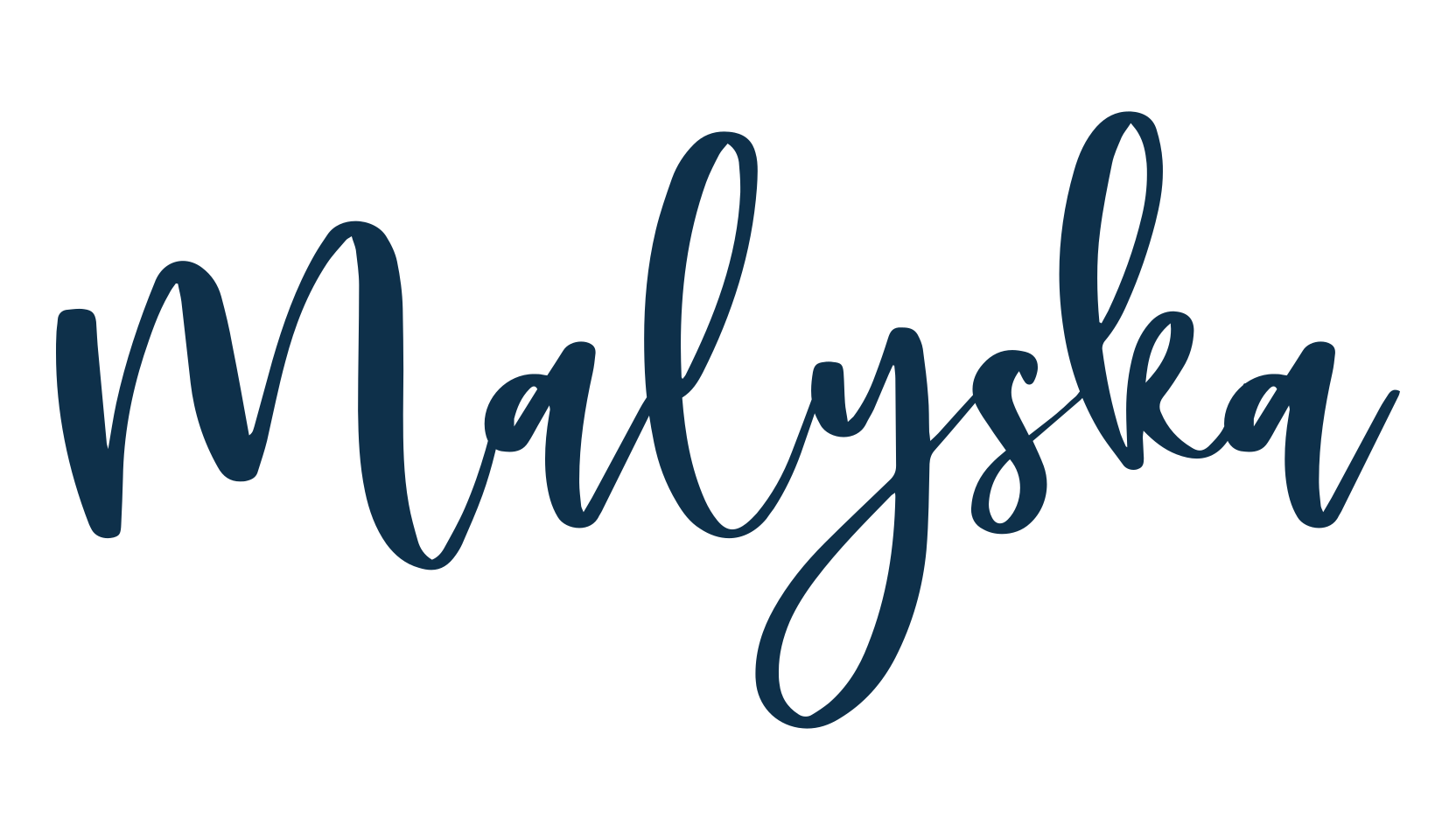 Malyska, handwriting font preview