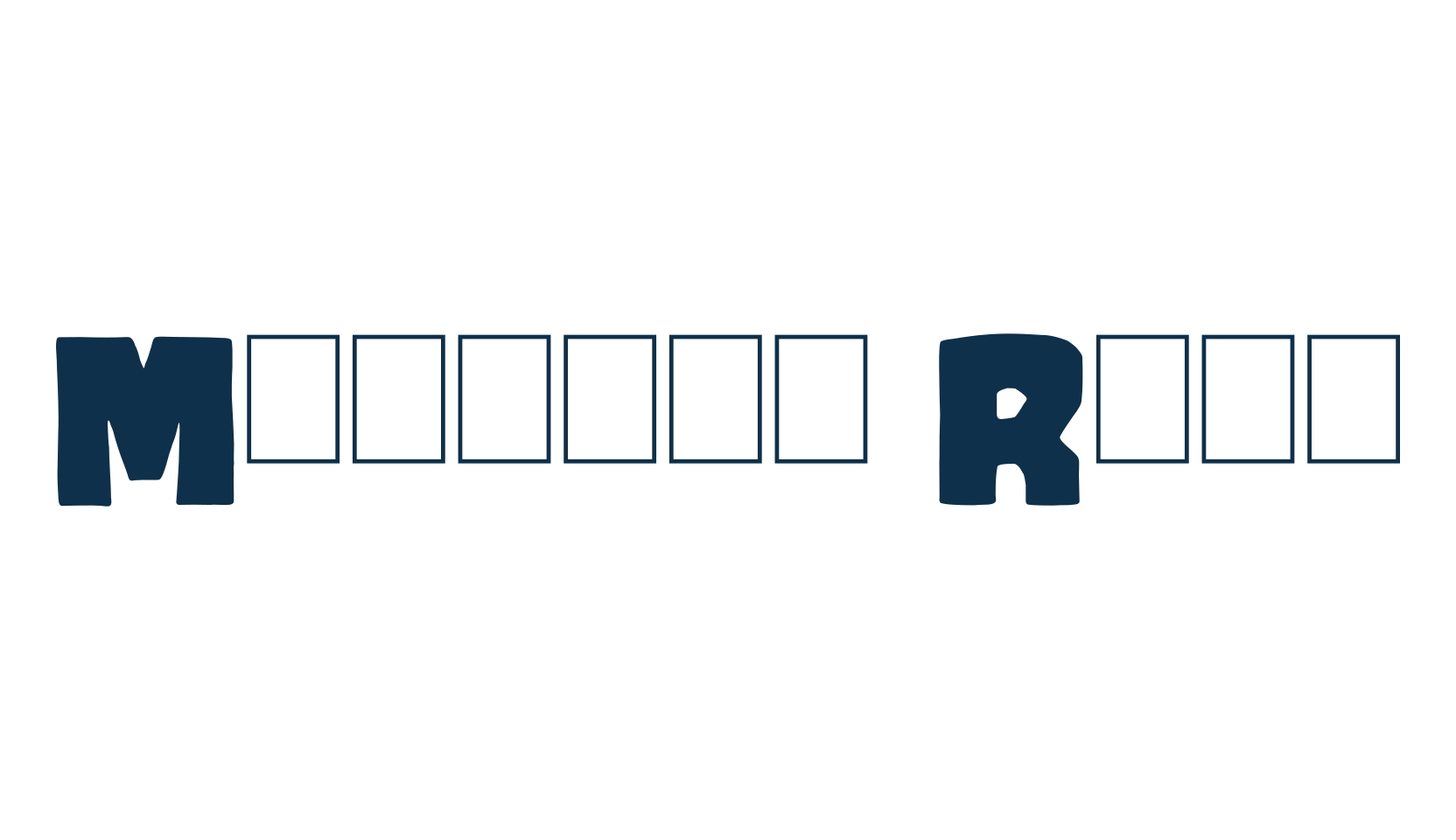Mammoth Rush, fancy cartoon decorative font preview