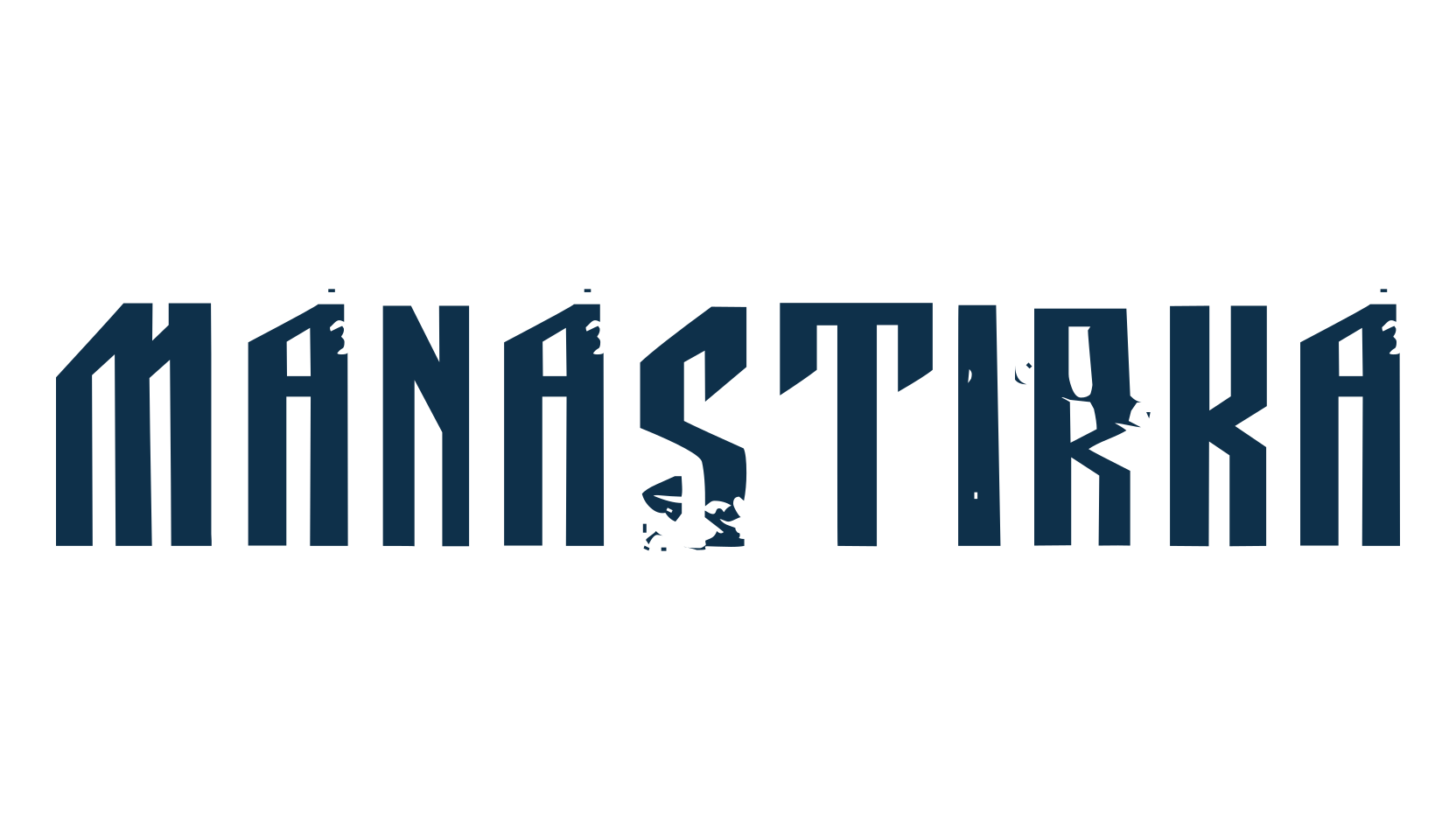 Manastirka, fancy eroded decorative font preview