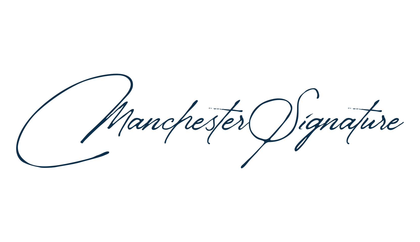 Manchester Signature, script handwritten fancy decorative calligraphy font preview