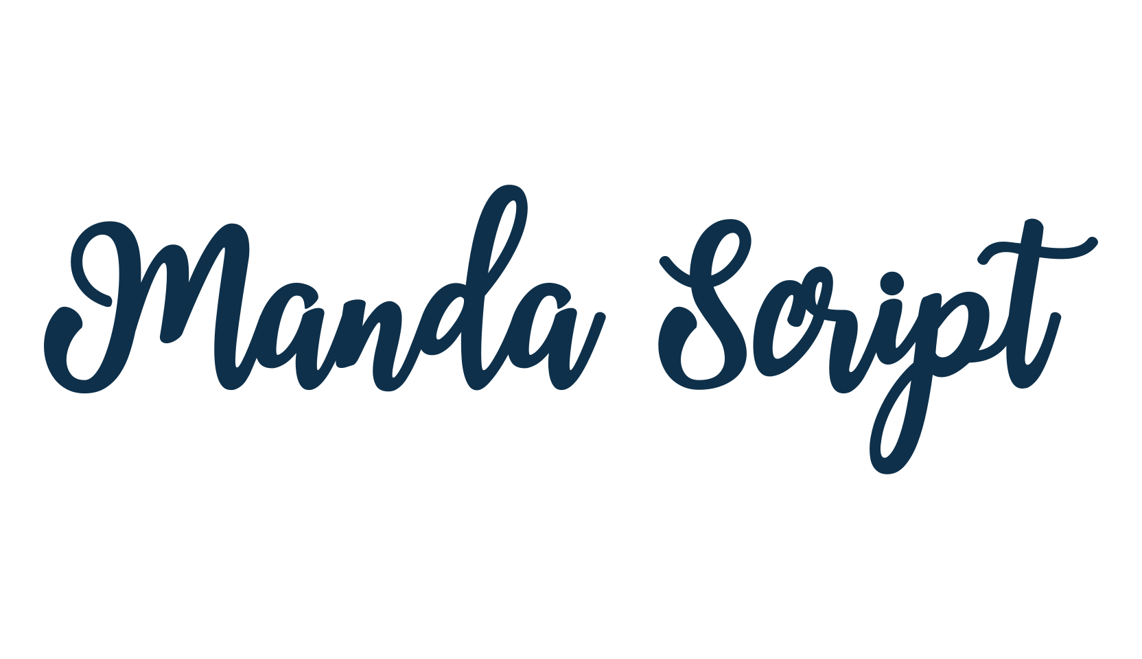 Manda Script, various font preview