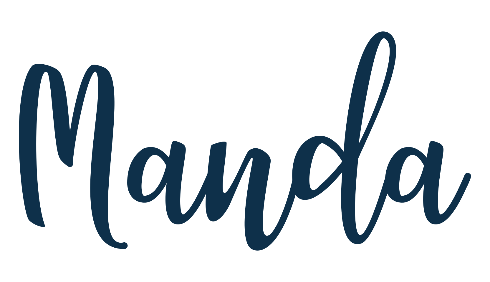 Manda, script calligraphy fancy decorative font preview