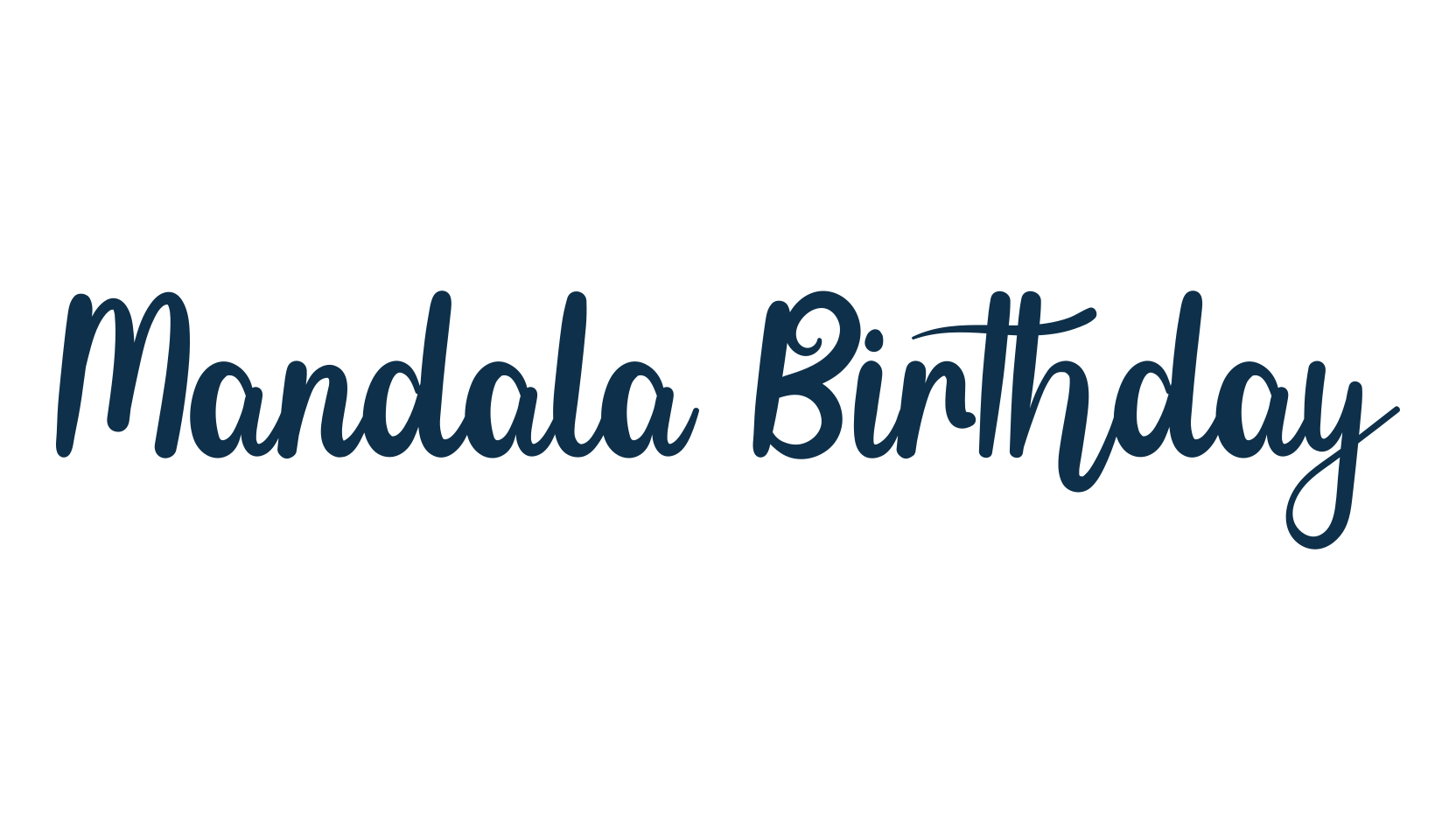 Mandala Birthday, fancy various decorative script calligraphy font preview