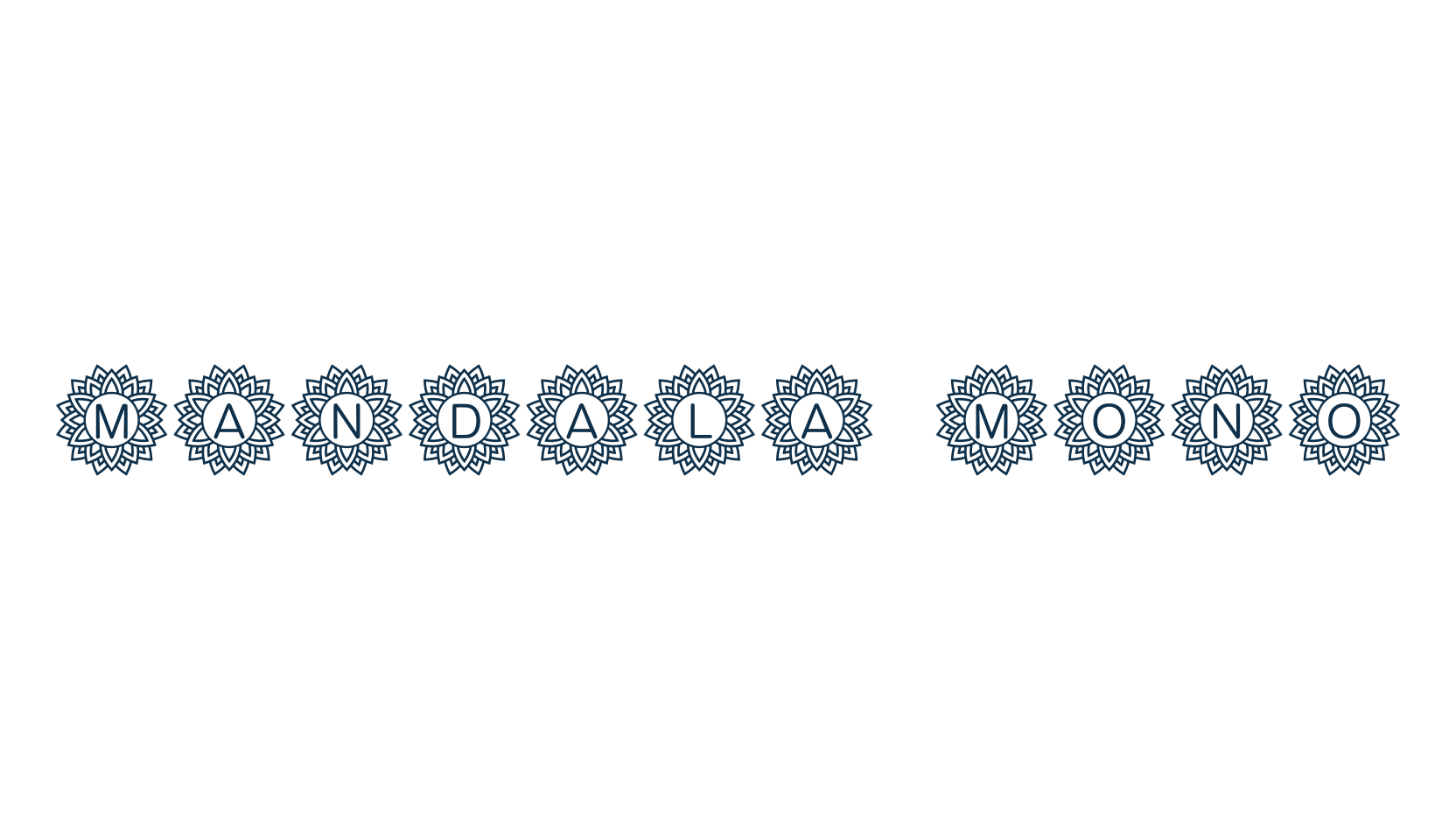 Mandala Mono, initials font preview