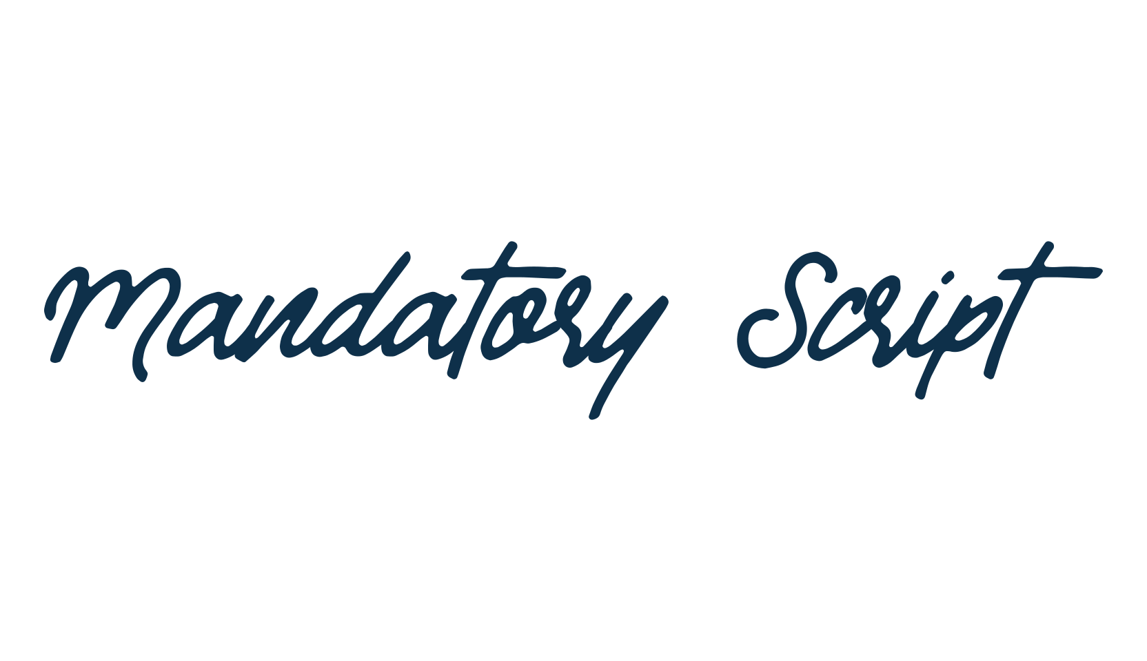 Mandatory Script, handwriting font preview