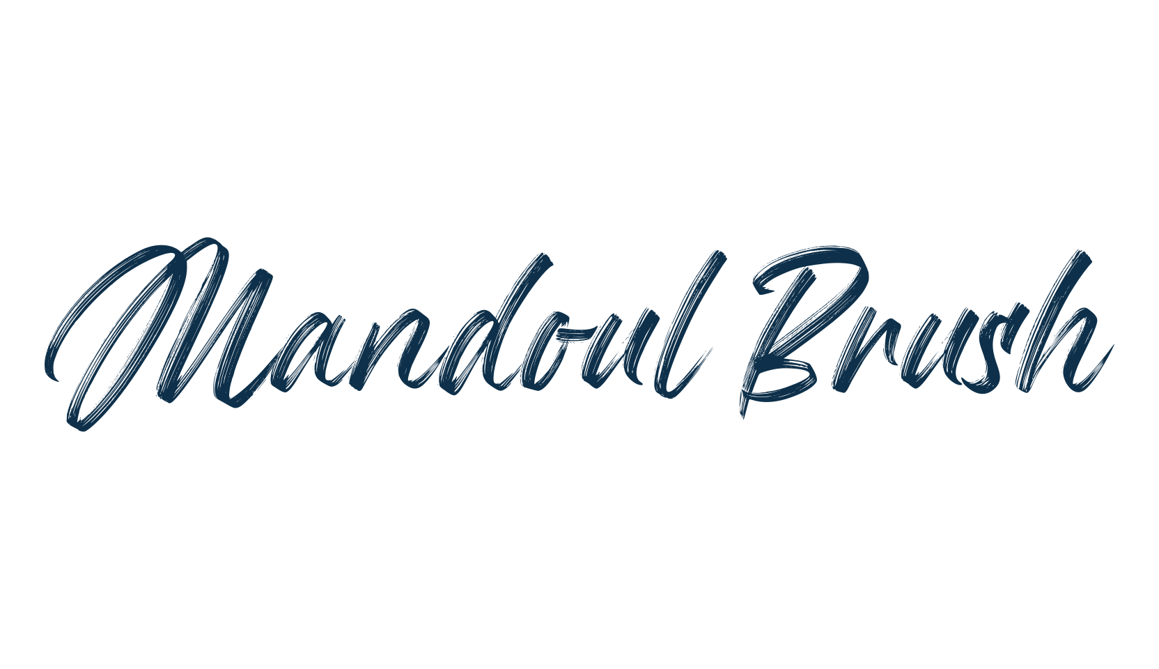 Mandoul Brush, script brush fancy decorative calligraphy font preview