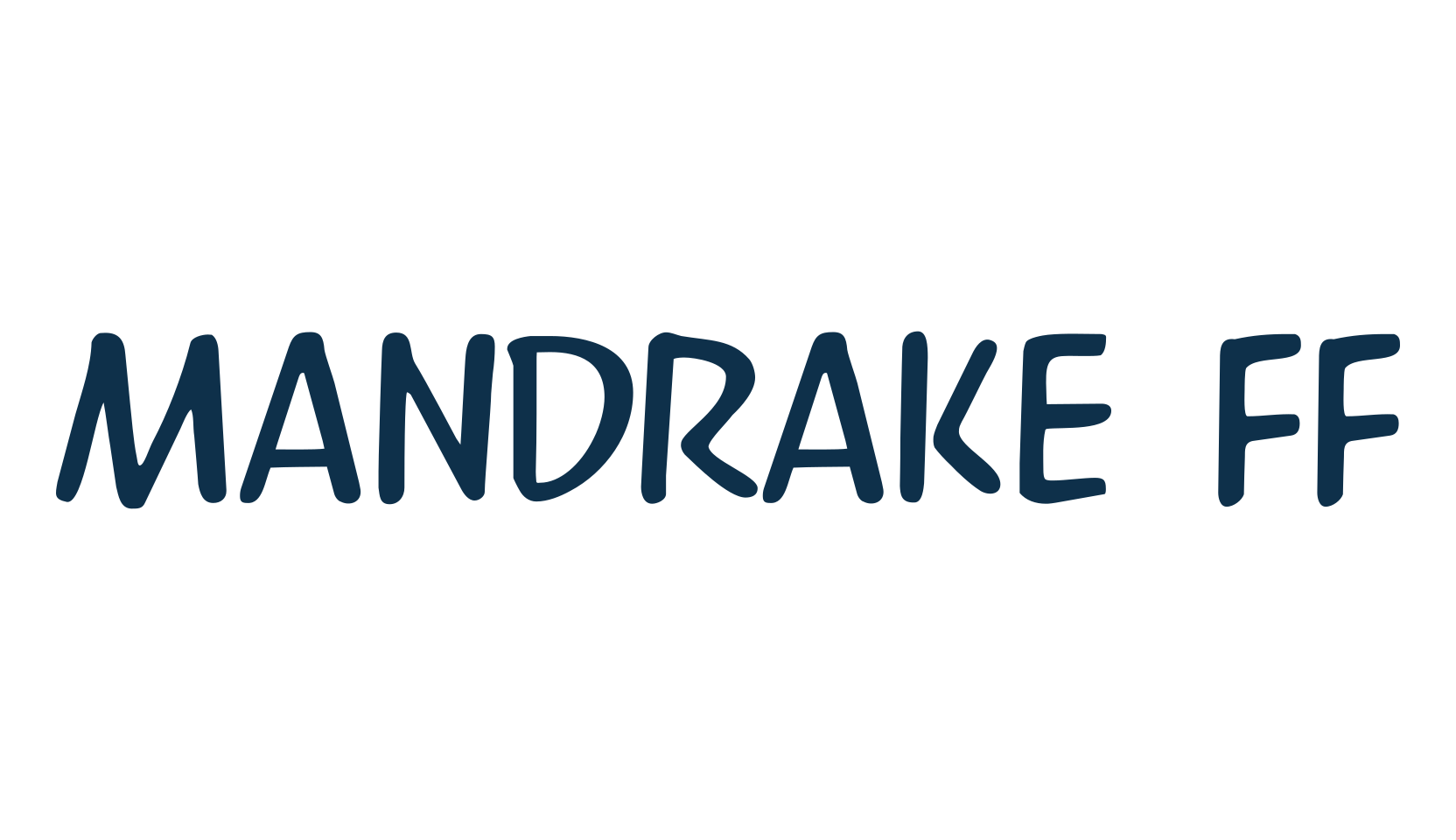 Mandrake FF, cartoon font preview