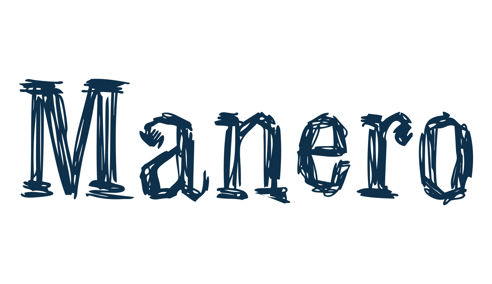 Manero, script trash fancy decorative calligraphy font preview