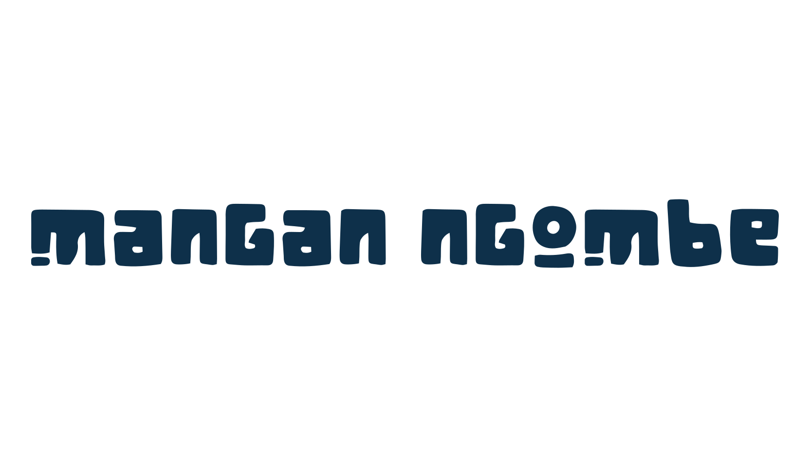 Mangan Ngombe, cartoon font preview
