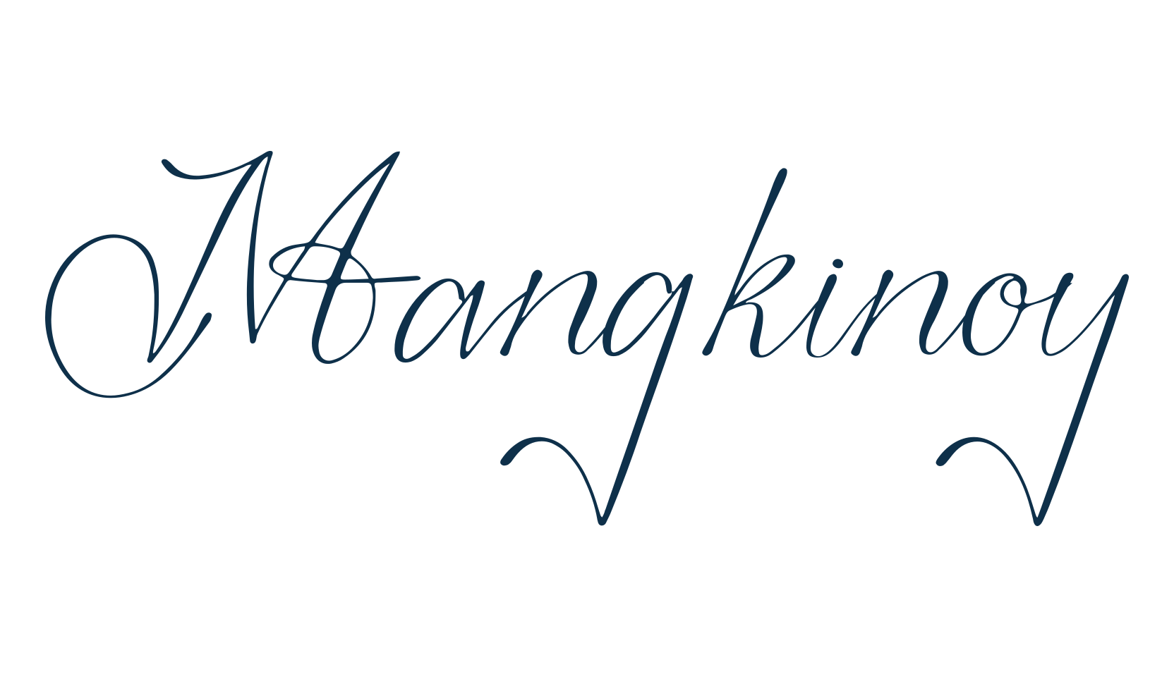 Mangkinoy, script calligraphy fancy decorative font preview