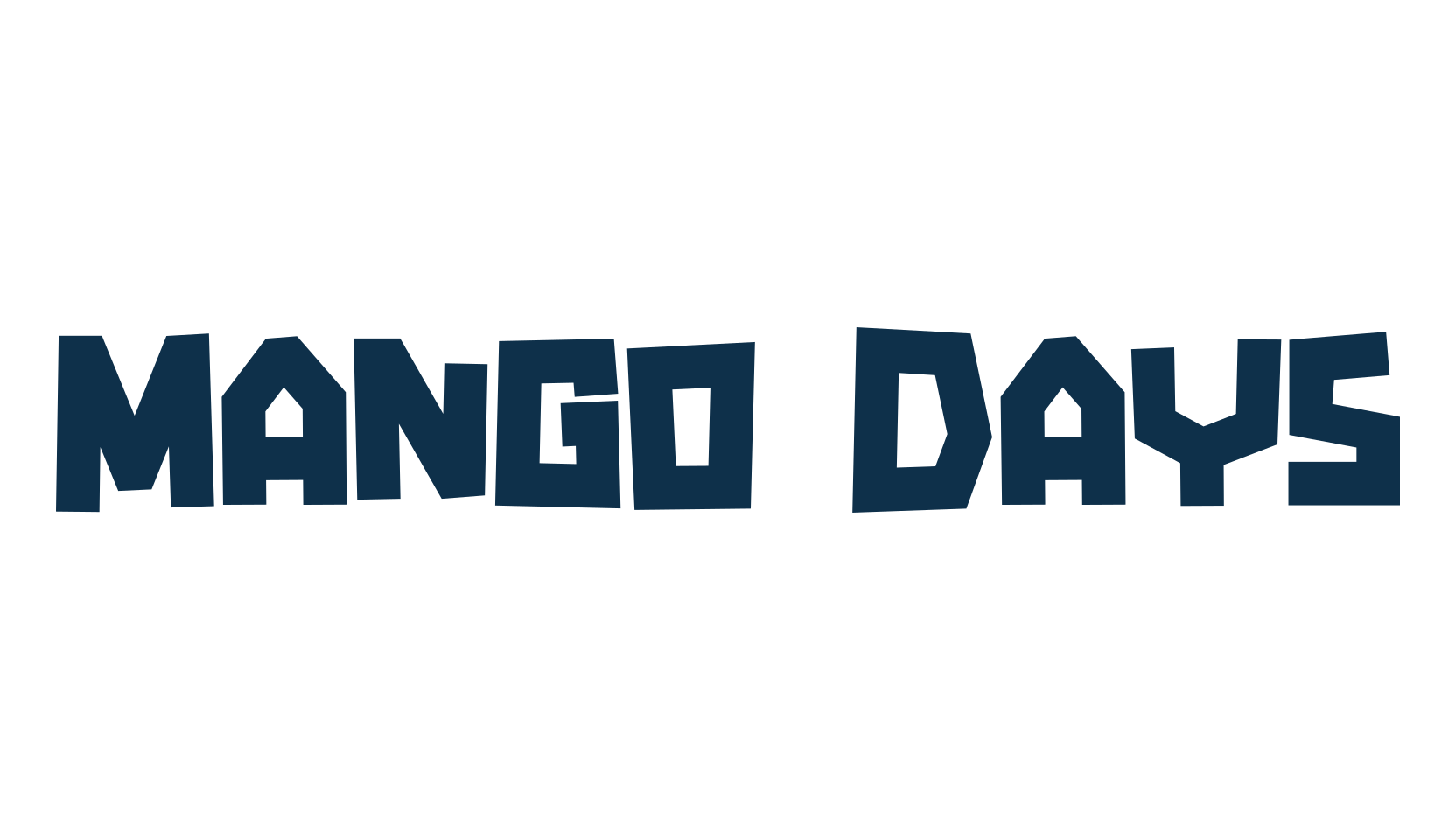 Mango Days, cartoon font preview