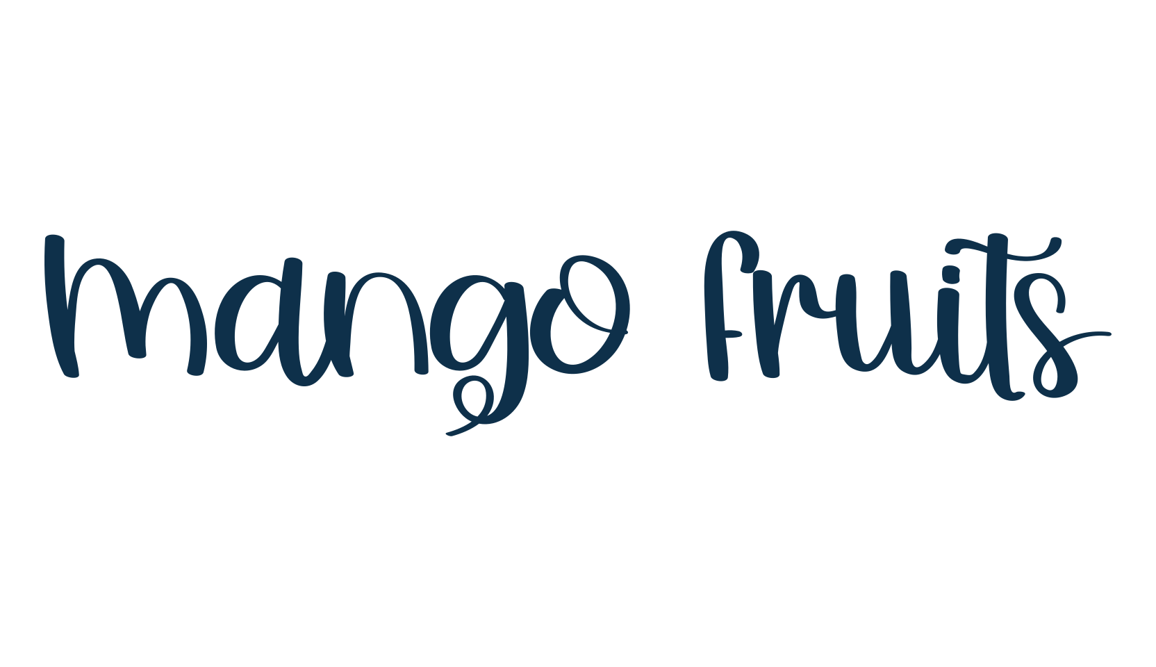 Mango Fruits, fancy various decorative script calligraphy font preview