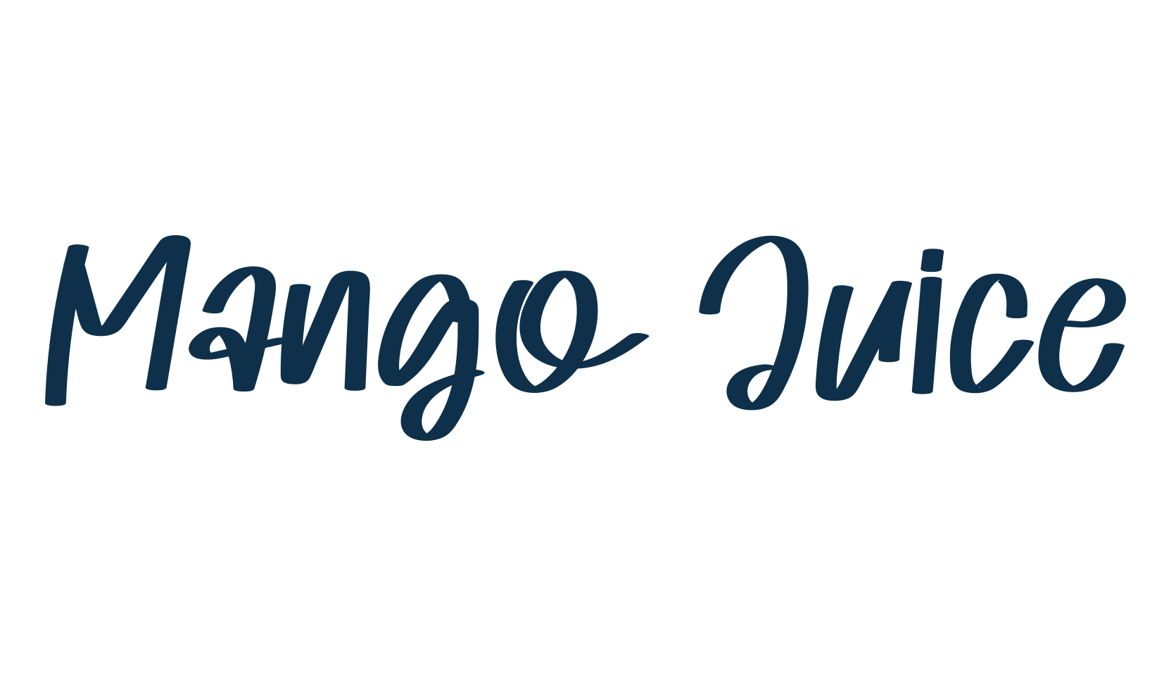 Mango Juice, handwriting font preview