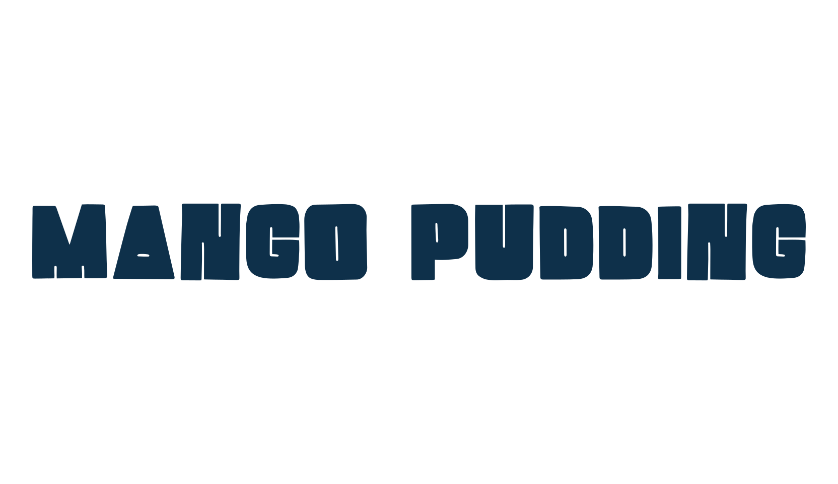 Mango Pudding, cartoon font preview