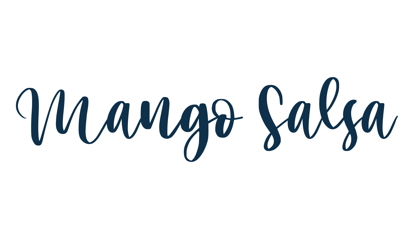 Mango Salsa, script handwritten fancy decorative calligraphy font preview