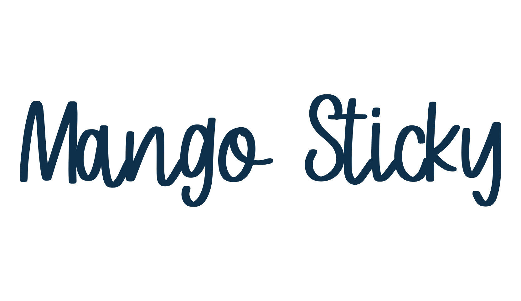 Mango Sticky, handwriting font preview