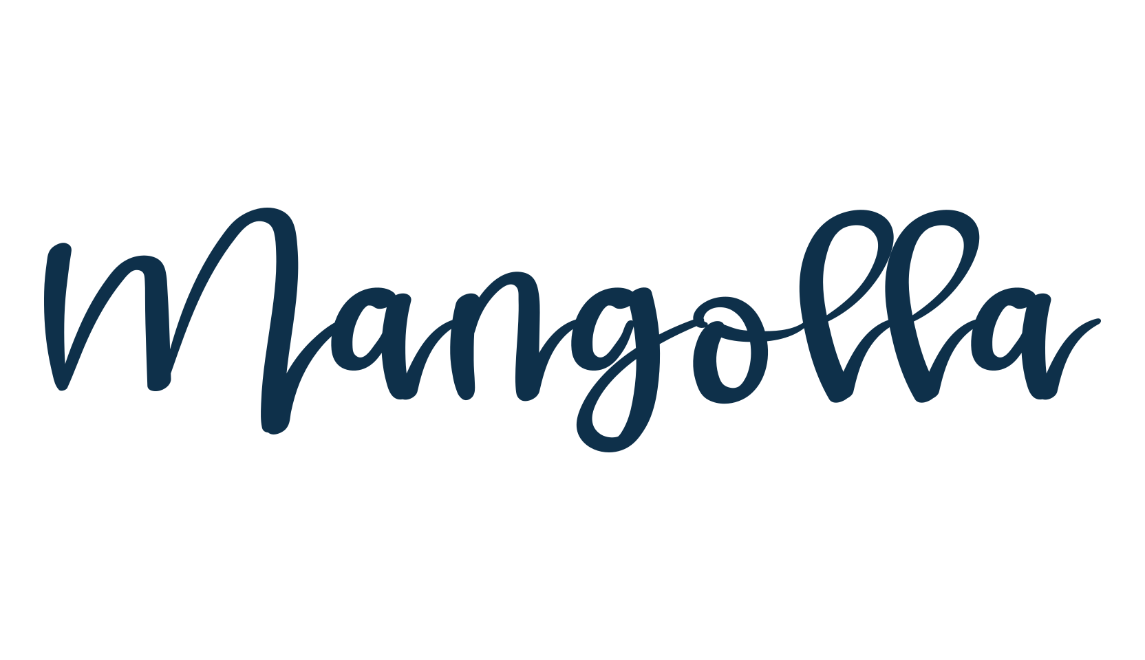 Mangolla, script handwritten fancy decorative calligraphy font preview