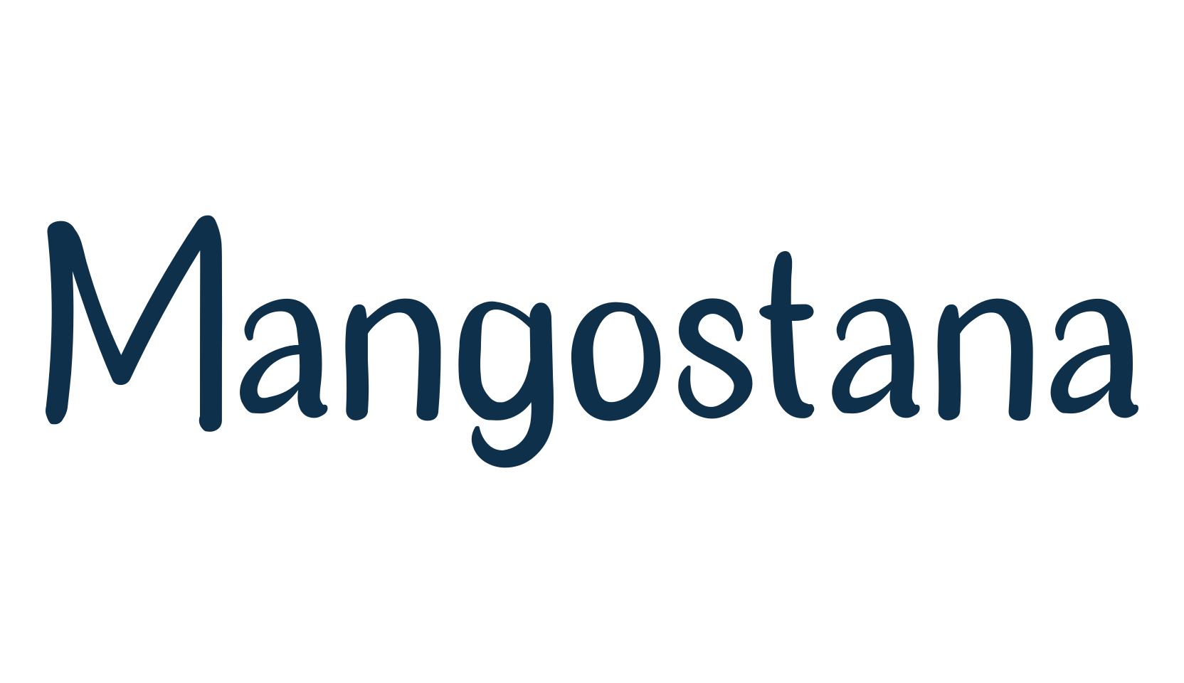 Mangostana, handwriting font preview