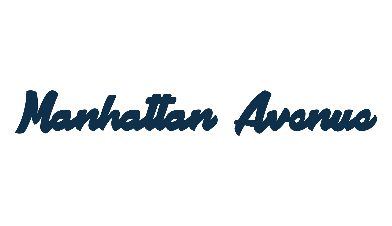 Manhattan Avenue, fancy decorative font preview