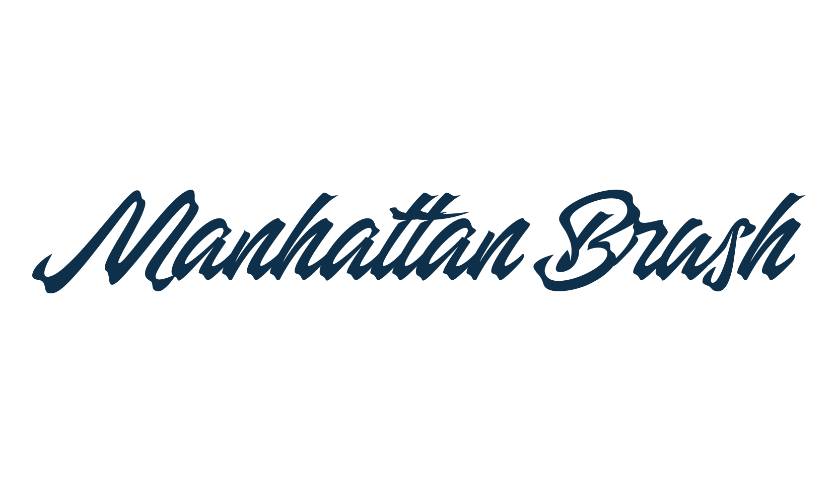 Manhattan Brush, brush font preview