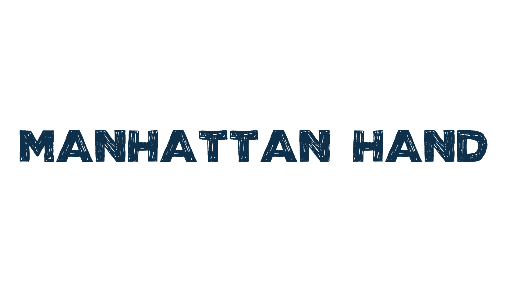 Manhattan Hand, fancy eroded decorative font preview