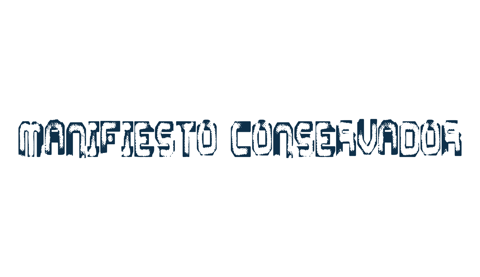 Manifiesto Conservador, fancy eroded decorative font preview