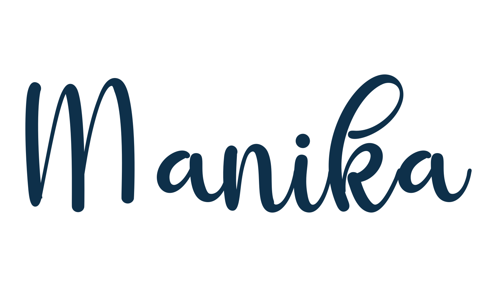 Manika, script handwritten fancy decorative calligraphy font preview