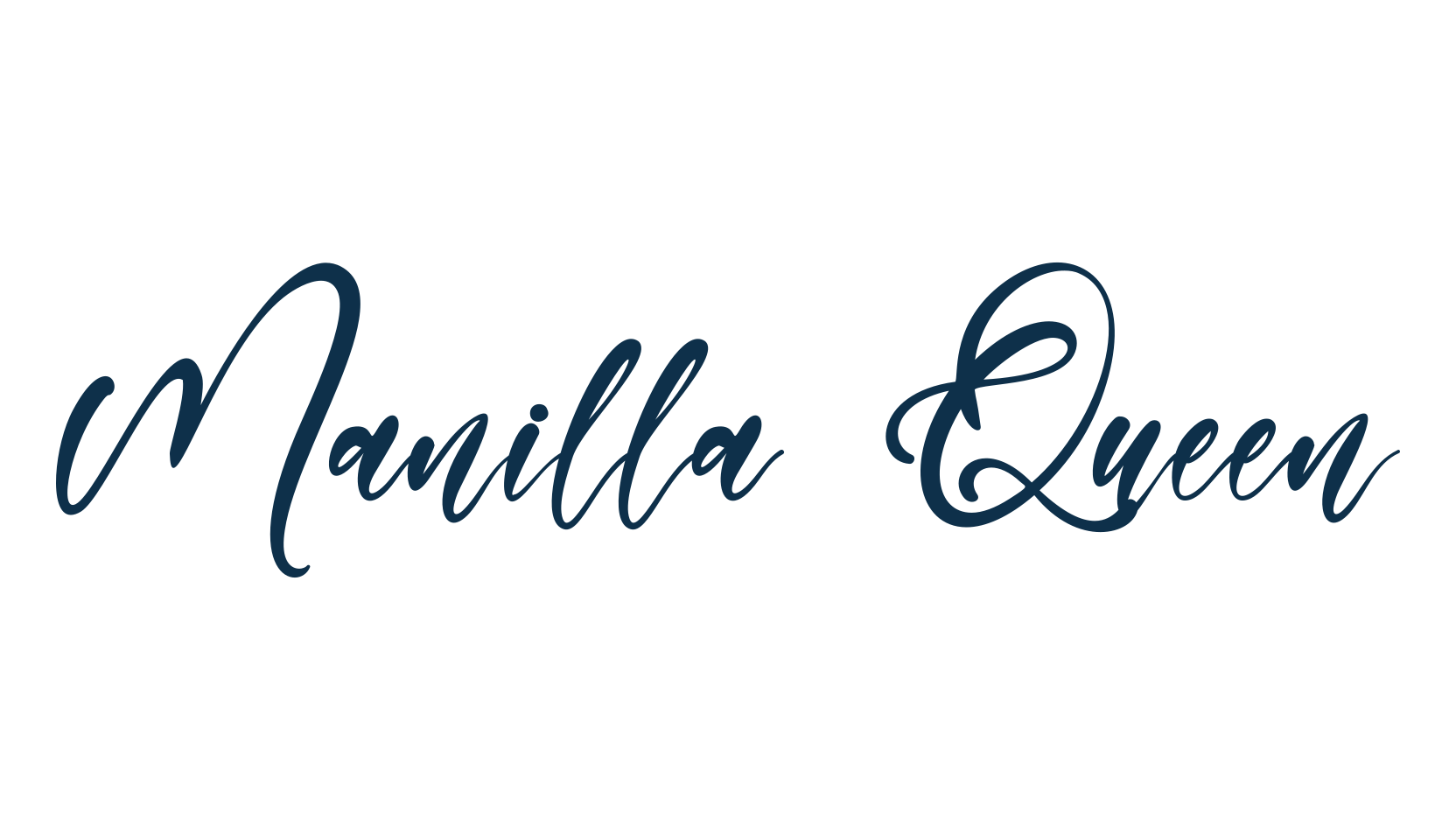 Manilla Queen, calligraphy font preview