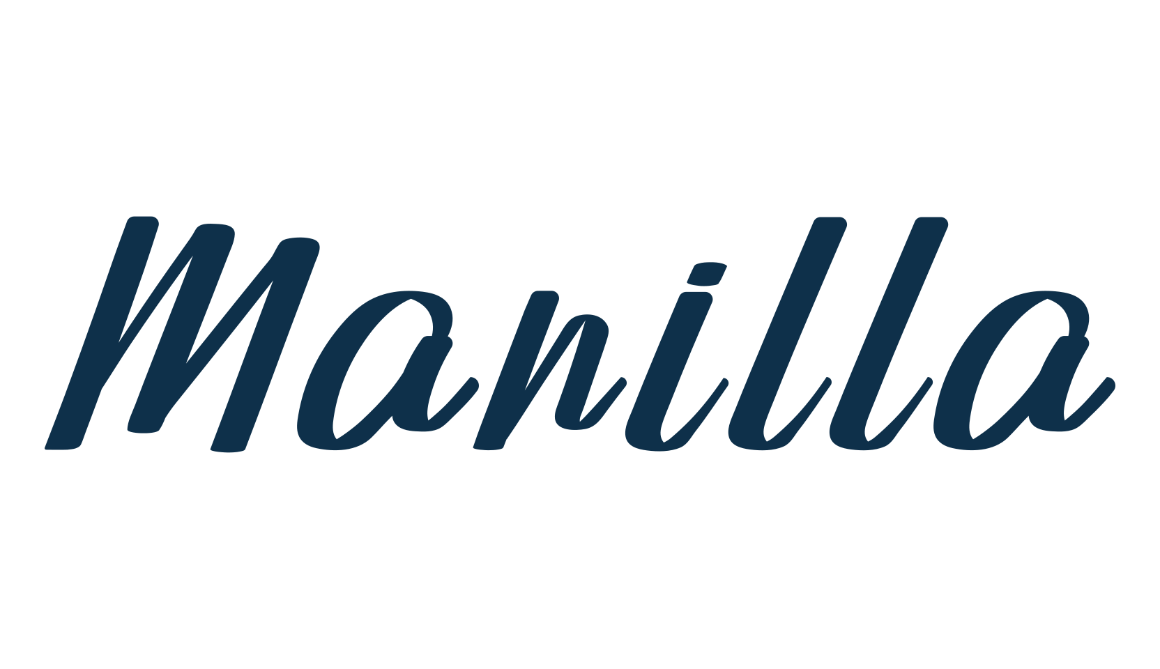Manilla, script handwritten fancy decorative calligraphy font preview