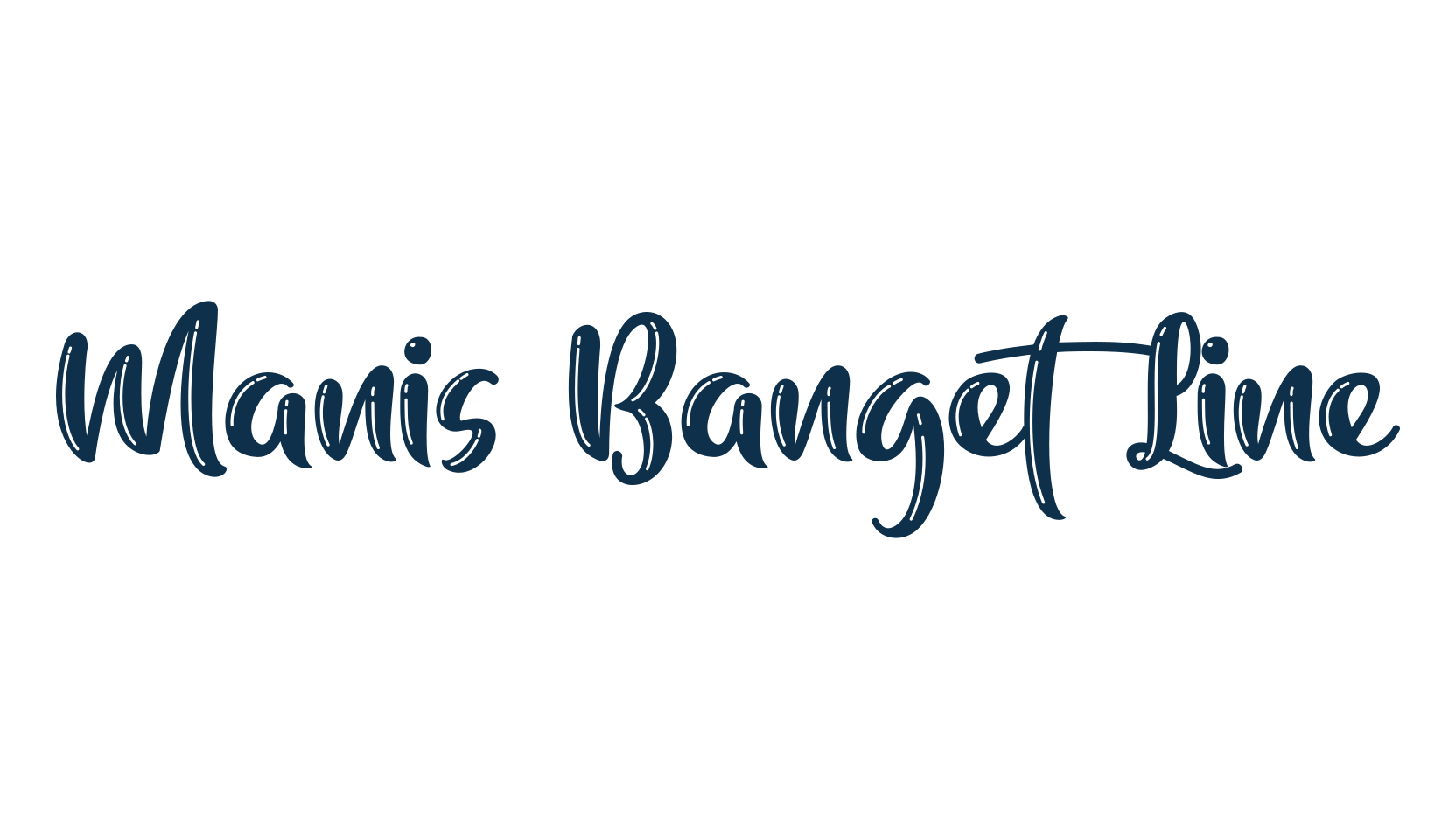 Manis Banget Line, various font preview