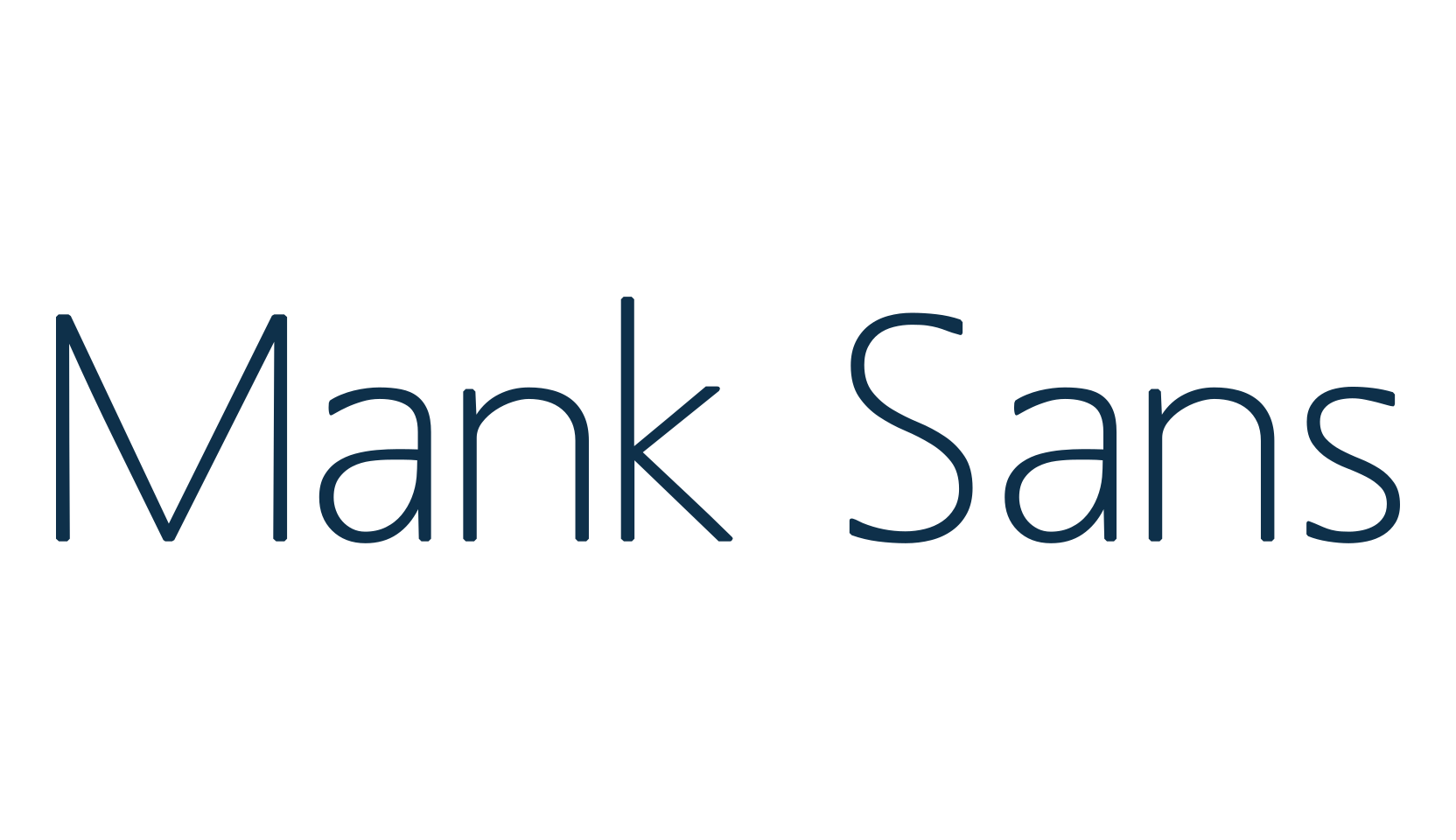 Mank Sans, sans serif font preview