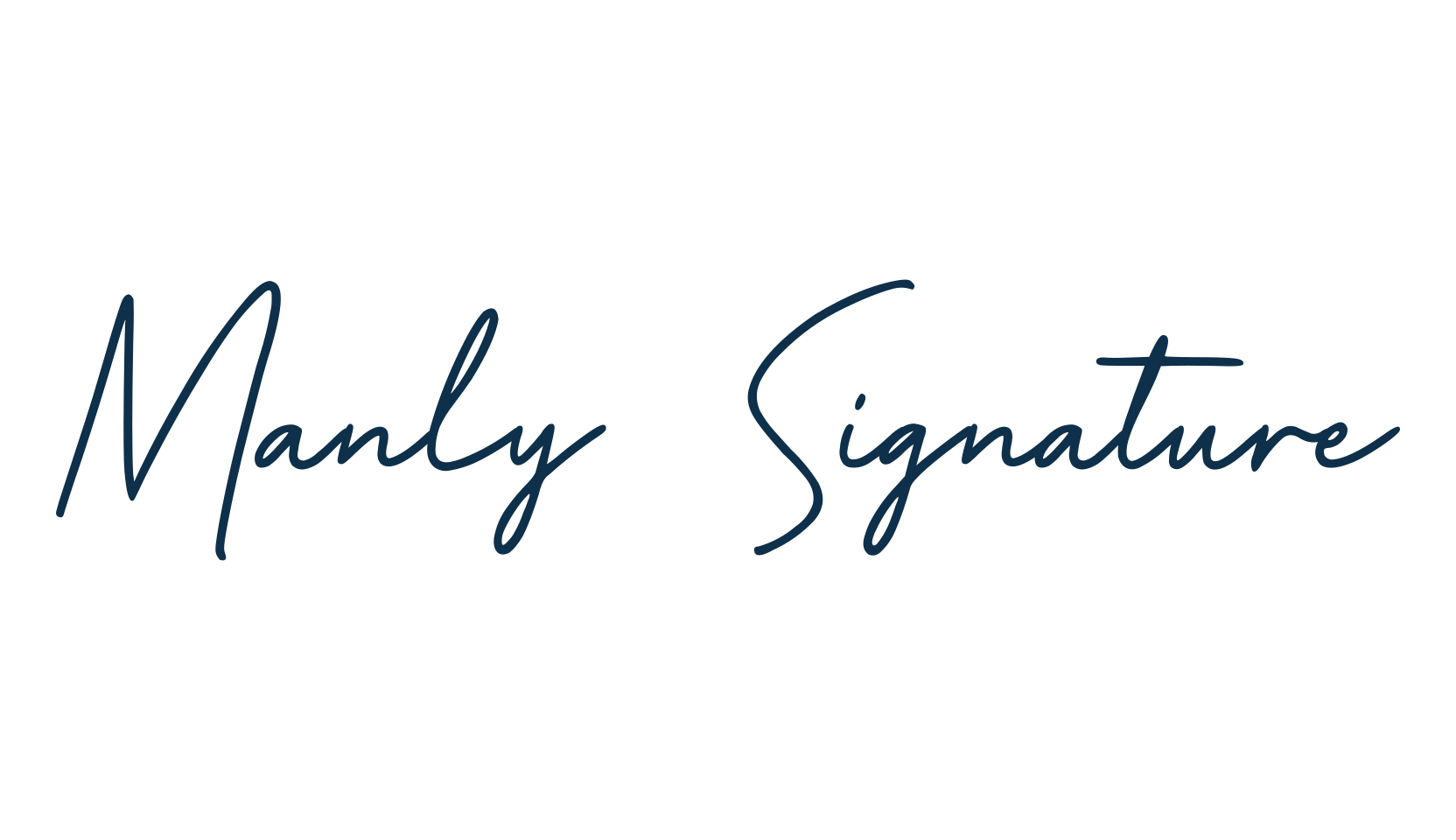 Manly Signature, handwriting font preview