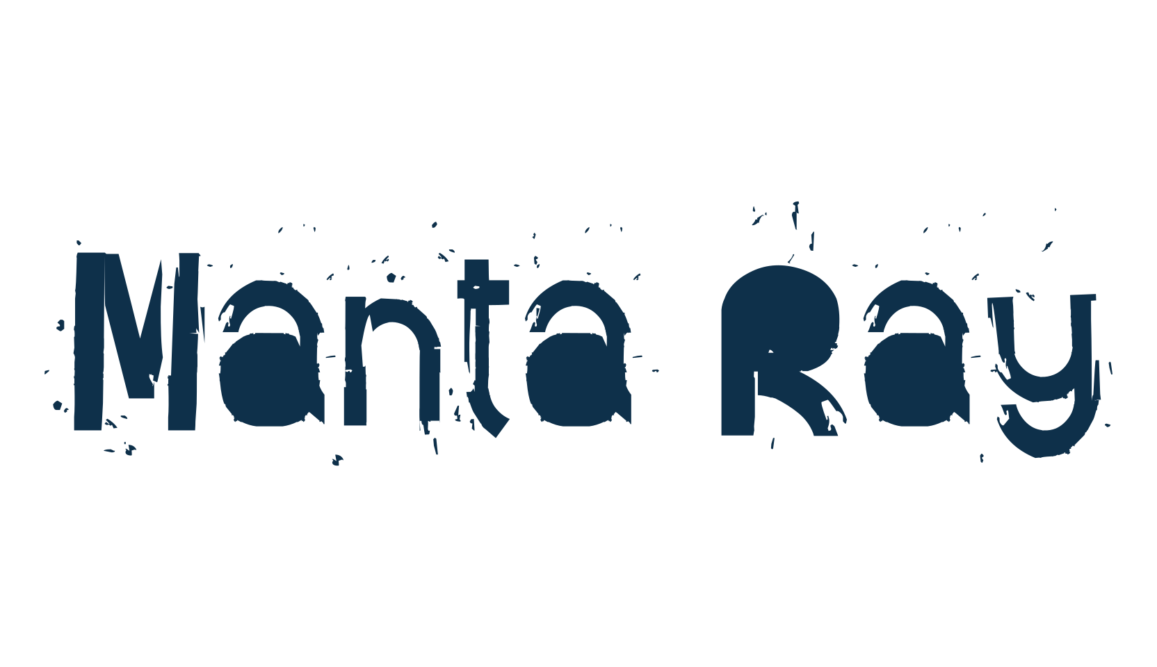 Manta Ray, fancy destroy decorative font preview