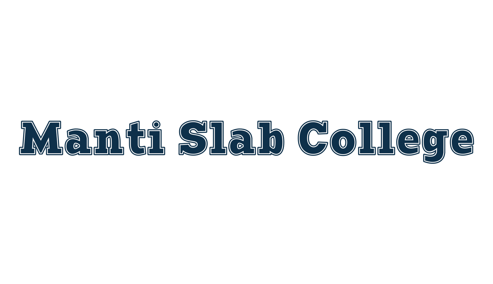 Manti Slab College, old school font preview
