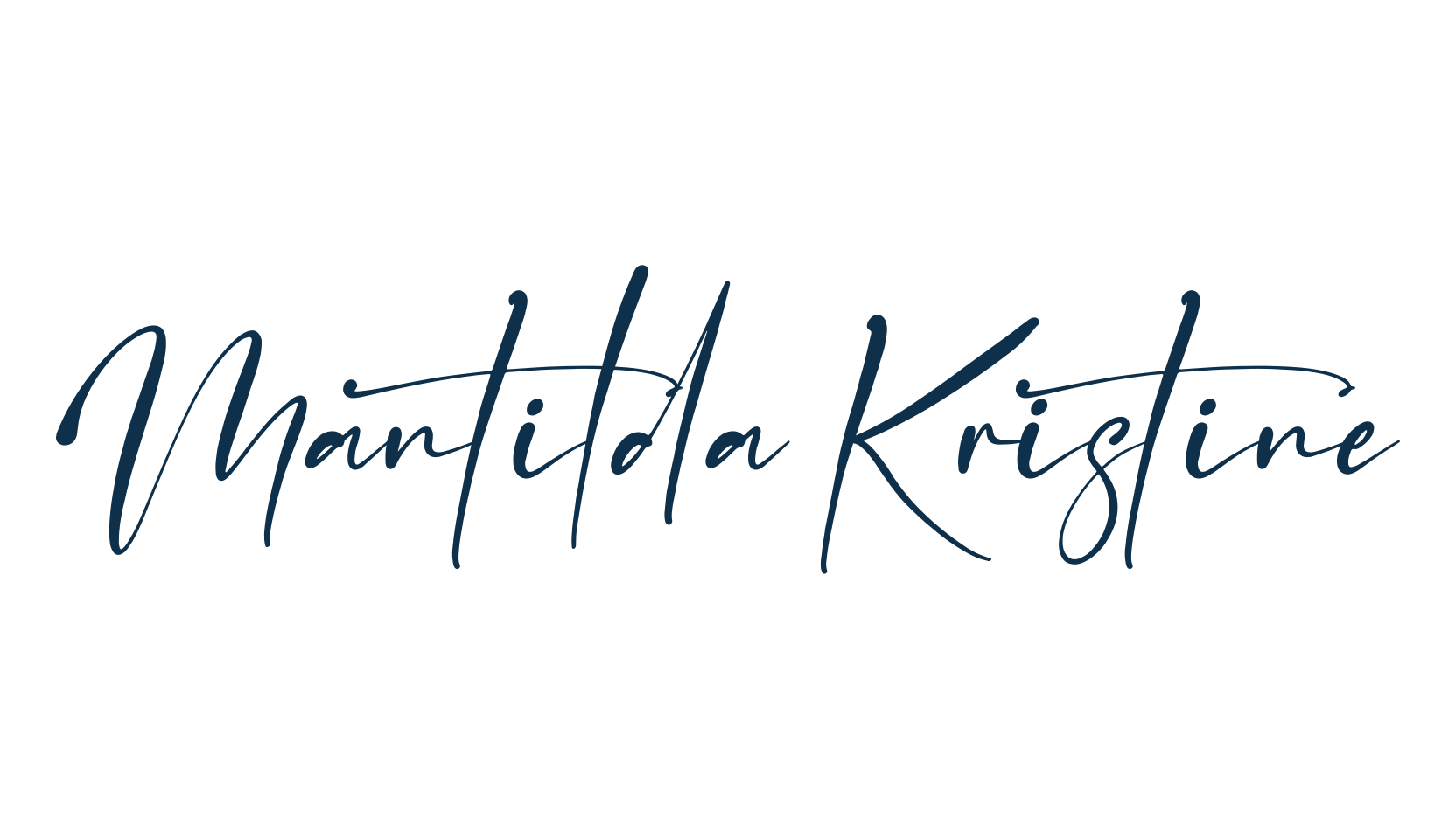 Mantilda Kristine, script handwritten fancy decorative calligraphy font preview