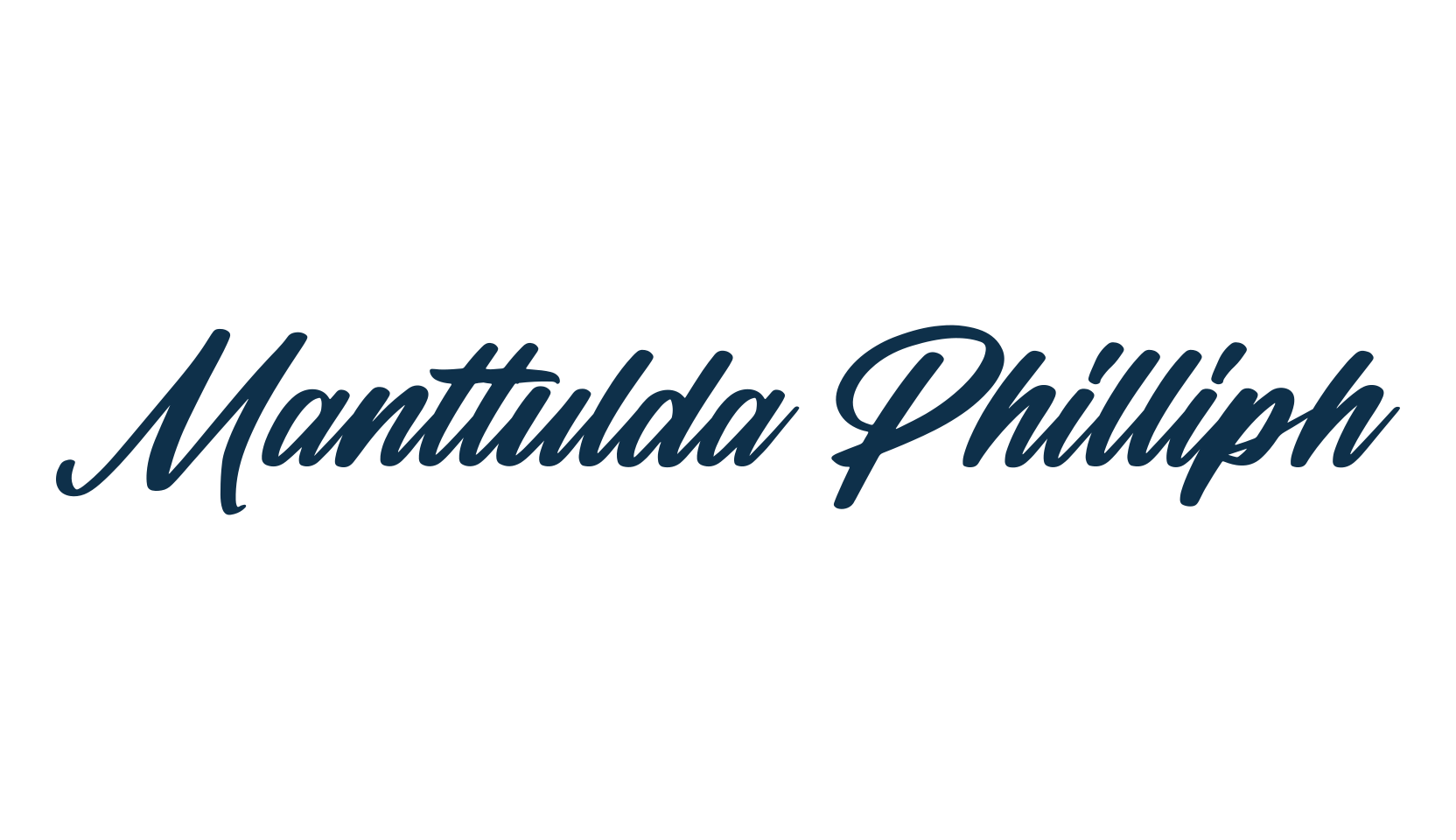 Manttulda Philliph, script calligraphy fancy decorative font preview