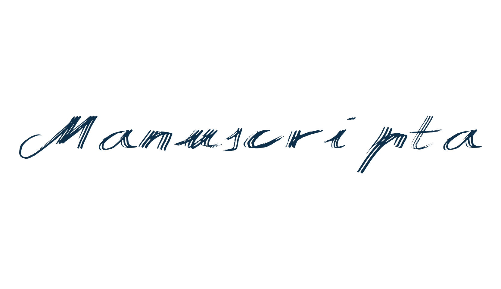 Manuscripta, script handwritten fancy decorative calligraphy font preview