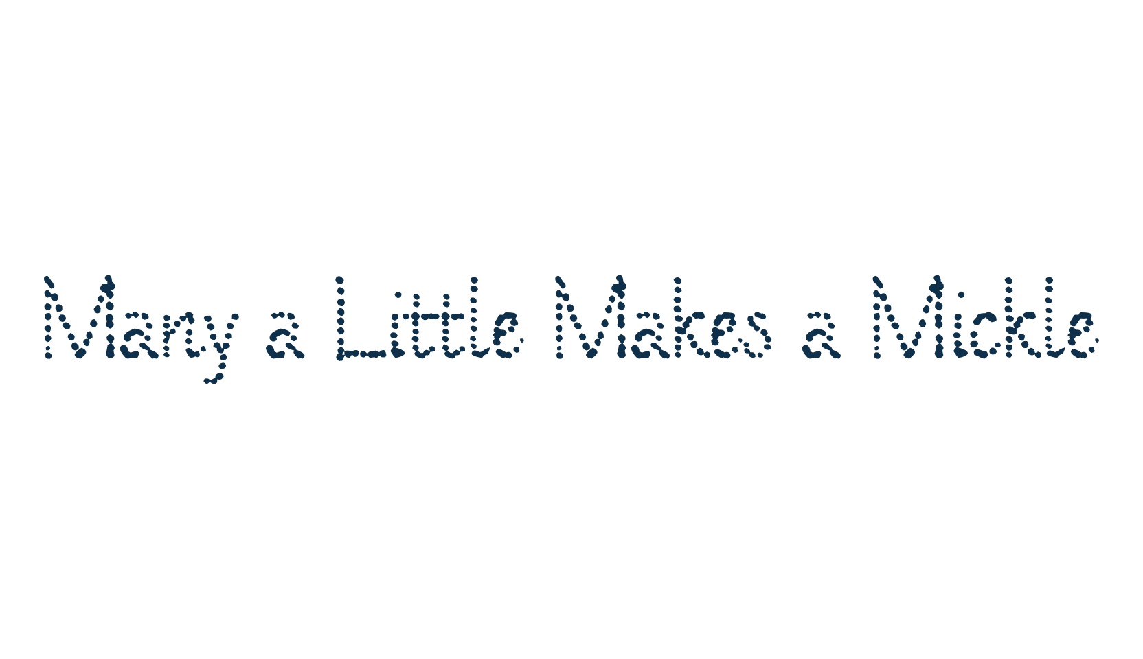 Many a Little Makes a Mickle, fancy decorative font preview