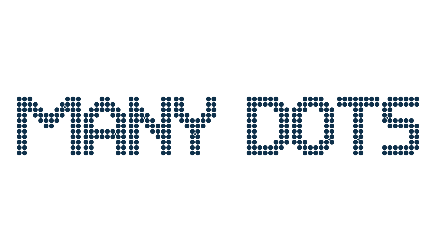 Many Dots, lcd font preview