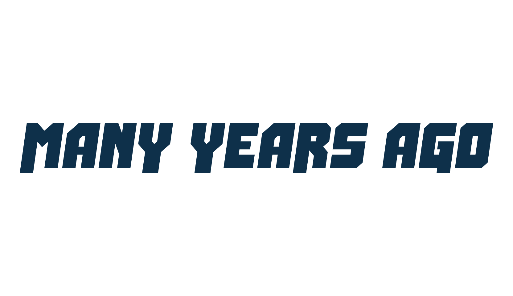 Many Years Ago, techno sci-fi font preview