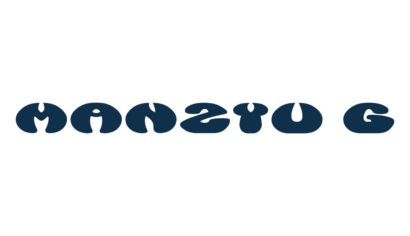 Manzyu G, groovy font preview
