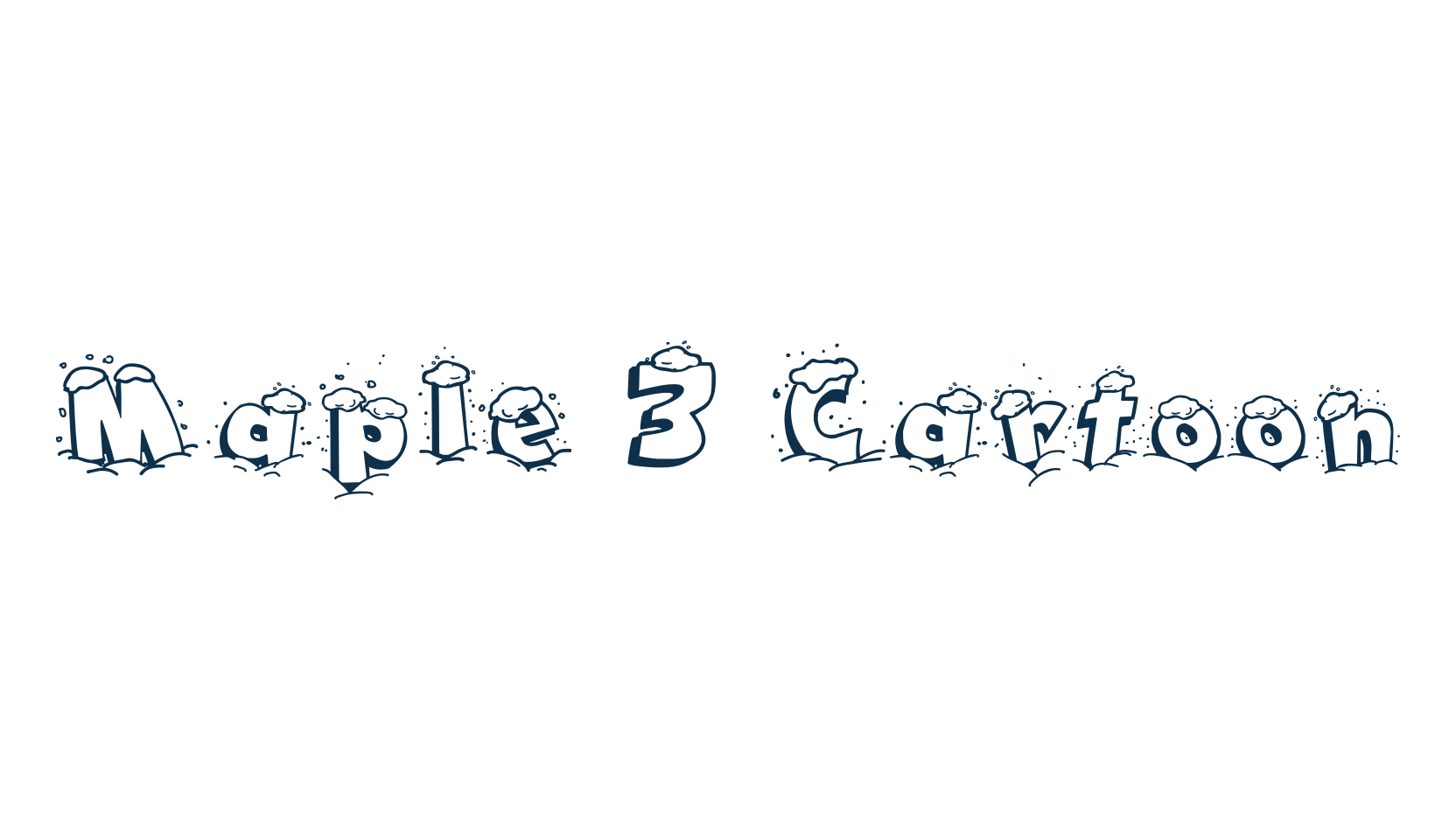 Maple 3 Cartoon, fancy decorative font preview