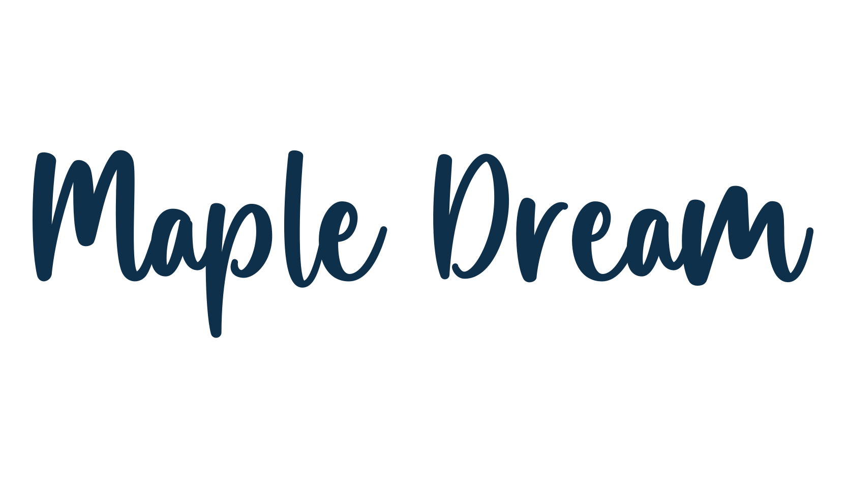 Maple Dream, handwriting font preview